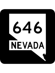 Nevada State Route SR 646  United States Highway Shield Sign