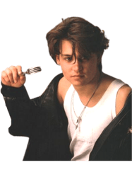 Johnny Depp with a Fork