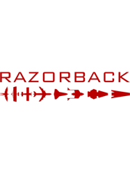 RazorbackA Brief History of Flight red on white pattern