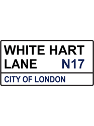 Tottenham Football Team White Hart Lane Street Sign
