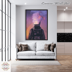 Astronaut Wall Art - Sublimenation - Gift For Him - Astronaut Wall Art - Canvas Wall Art  Outer Space   Astronaut In Spa