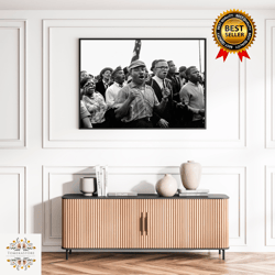 Martin Luther King Jr Selma To Montgomery March Civil Rights Black and White Photography Canvas Print Canvas Framed Afri