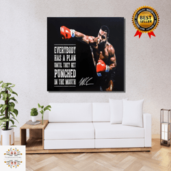mike tyson print on canvas,mike tyson canvas wall art , boxing canvas wall art,home decor,gym wall decor,boxing canvas