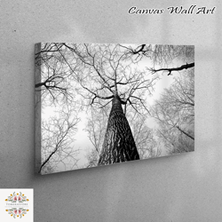 tree branch wall art, tree art canvas, landscape canvas decor, view artwork, valentines day gift for him personalized, f