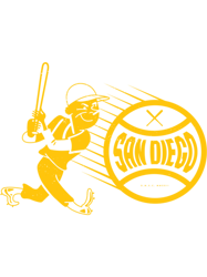 Vintage Baseball - San Dieo Padres (Yellow San Diego Wordmark)