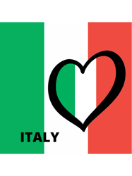 Italian flag. Eurofans support Italy at the Song Festival. ESC 2022.