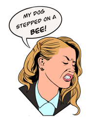Amber Heard Bee Sting