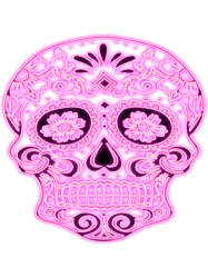 Pink Neon Skull