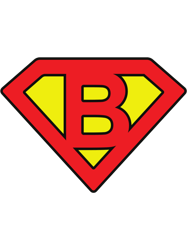 Superman With Your Name - First Letter Of Your Name - Letter B