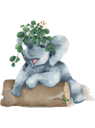 cute baby elephant in watercolor