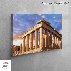 large canvas, large wall art, canvas print, acropolis of athens, landscape art canvas, unesco wall decor, parthenon canv