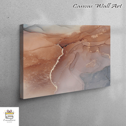 large wall art, canvas home decor, canvas print, brown and gold marble, abstract canvas canvas, alcohol ink canvas canva