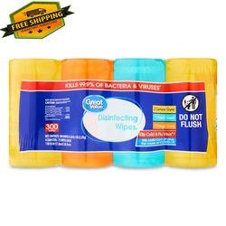 Disinfecting Wipes, 4 Pack, 300 Total Wipes - N1118