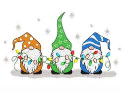 Christmas Gnomes Embroidery, Machine Embroidery Designs, Embroidery Files, Trendy Embroidery