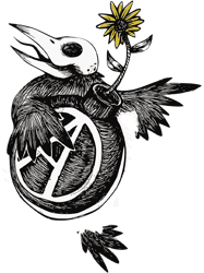 Anarchy 2Crow 2Anarchist Cartoon 2Skull 2Flower Bomb,Png, Png For Shirt, Png Files For Sublimation, Digital Download