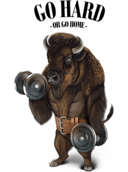 Bison Buffalo Bull Muscle Training with Dumbbell in Fitness 1,Png, Png For Shirt, Png Files For Sublimation, Digital Dow