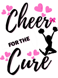 Cheer For A Cure Breast Cancer Awareness,Png, Png For Shirt, Png Files For Sublimation, Digital Download