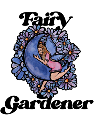 Fairy Gardener Cute Faerie Garden Purple Moon,Png, Png For Shirt, Png Files For Sublimation, Digital Download