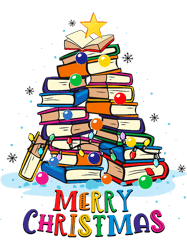 Book Christmas Tee for Librarian Book Lover Reader Bookworm, Png, Png For Shirt, Png Files For Sublimation, Digital Down