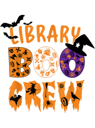 Halloween Quote Library Boo Crew School Librarian Book Funny 21, Png, Png For Shirt, Png Files For Sublimation, Digital