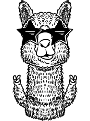 Funny Alpaca With Sunglasses Animal Men Women Kids,Png, Png For Shirt, Png Files For Sublimation, Digital Download