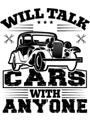 Funny cars lover Will talk cars with anyone cool muscle cars,Png, Png For Shirt, Png Files For Sublimation, Digital Down