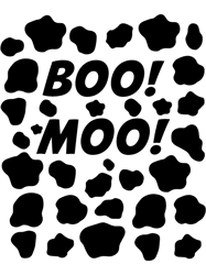 Funny Cute Boo Moo Cow Print Halloween Farm Animal,Png, Png For Shirt, Png Files For Sublimation, Digital Download