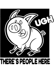 Funny Pig Tee People Hater Introvert Social Anxiety Adulting,Png, Png For Shirt, Png Files For Sublimation, Digital Down