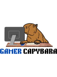 Gamer Capybara Funny Capybara Playing Games,Png, Png For Shirt, Png Files For Sublimation, Digital Download