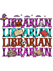 Librarian Halloween Repeat Spooky Library Bookworm Book Nerd, Png, Png For Shirt, Png Files For Sublimation, Digital Dow