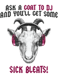 Goat Stuff for Goat Lovers Funny Animal Headphones DJ Goat,Png, Png For Shirt, Png Files For Sublimation, Digital Dowloa