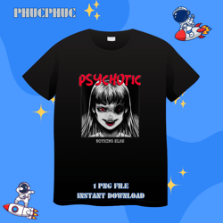 Creepy Psychotic Nothing Else Goth Girl Anime Manga Satanic T-Shirt.png