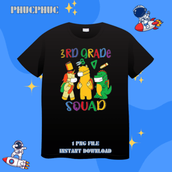 3rd Grade Squad Unicorn Llama And TRex Wearing Masks FunnyPng, Png For Shirt, Png Files For Sublimation, Digital Downloa