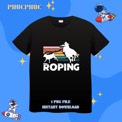 Calf Roping Horse and Cowboy 2RopingPng, Png For Shirt, Png Files For Sublimation, Digital Download, Printable