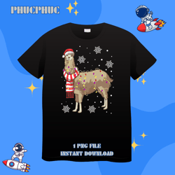 Cute Llama Merry Christmas with Santa Hat Scarf SnowflakesPng, Png For Shirt, Png Files For Sublimation, Digital Downloa