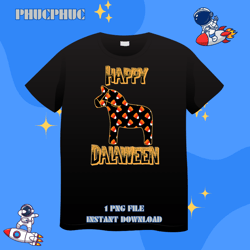 Happy Dalaween Funny Swedish Dala Horse Halloween PunPng, Png For Shirt, Png Files For Sublimation, Digital Download, Pr