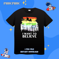 I Want To Believe Unicorn Fun Rainbow Winged Horse MythologyPng, Png For Shirt, Png Files For Sublimation, Digital Downl