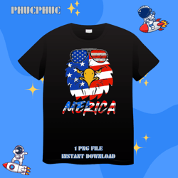 merica eagle mullet patriotic 4th of july americanPng, Png For Shirt, Png Files For Sublimation, Digital Download, Print