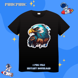 Patriotic Head of an Eagle 4th of July for Men Graphic Tee 23Png, Png For Shirt, Png Files For Sublimation, Digital Dowl