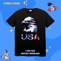 USA Patriotic Eagle Head 24th of July Independence DayPng, Png For Shirt, Png Files For Sublimation, Digital Download, P