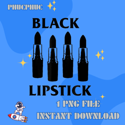 Black Lipstick Goth Punk T-ShirtPng, Png For Shirt, Png Files For Sublimation, Digital Download, Printable