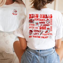 Valentine's Day Nurse Shirt, Custom NICU Nurse Valentine Heart Shirt, NICU Nurse Sweatshirt, Neonatal Intensive Care