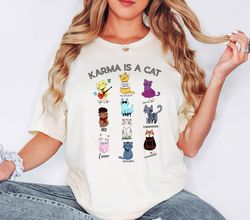 Karma Is A Cat Sweatshirt, Music Albums Books Sweatshirt, Cat Fan Sweatshirt, Music Sweatshirt, Music Fan Cat Lover Gift