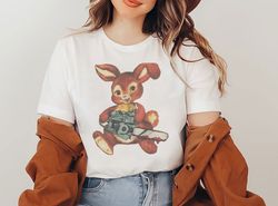 Chainsaww Bunny Shirt, Serial Killerr Bunny Shirt, Horror Easter Kawaii Punk Kitsch Art, Anime Shirt