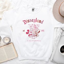 Disneyland California Est. 1955 Sweatshirt, Disney Valentine's Day Trip Sweatshirt, Vintage Disney Couple Sweatshirt