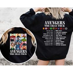 Avengers The Eras Tour Shirt, Marvel Super Hero Sweatshirt, Scarlet Witch, Hulk Shirts, Black Widow Tee, Spiderman, Iron