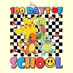 Pikachu 100 Days Of School PNG, Teacher Shirt Png, Happy 100 Days Of School Png, Super Game School Png, Gift For Teacher