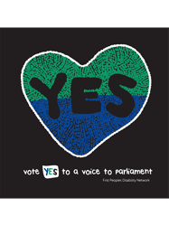 Vote Yes for a Voice for Torres Strait Islanders with heart