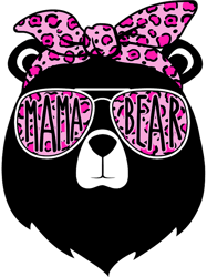 mama bear face sunglasses leopard mother mommy mothers day