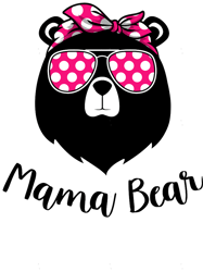 mama bear face sunglasses polka dots mother mom mothers day